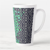 Tasse Latte Drapeau de fierté Neutrois Abstrait Pixelisé Tripa (Droite)