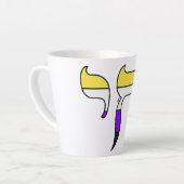 Tasse Latte Drapeau de fierté non binaire Chai (Angle gauche)