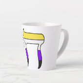 Tasse Latte Drapeau de fierté non binaire Chai (Angle droit)
