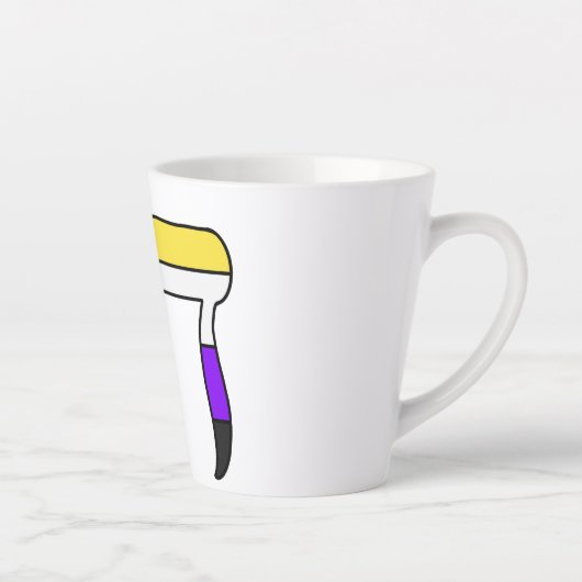 Tasse Latte Drapeau de fierté non binaire Chai (Droite)