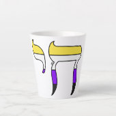 Tasse Latte Drapeau de fierté non binaire Chai (Devant)