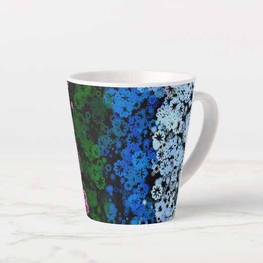 Tasse Latte Drapeau de fierté Omniromantique Fleuris Mignon Ré (Angle droit)