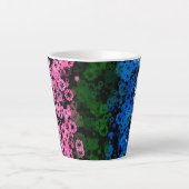Tasse Latte Drapeau de fierté Omniromantique Fleuris Mignon Ré (Devant)