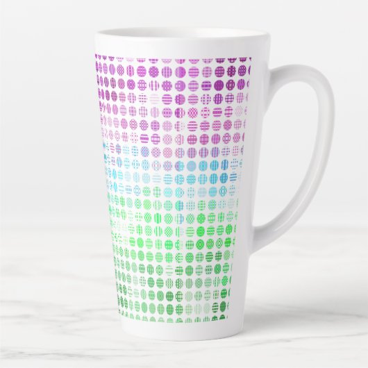 Tasse Latte Drapeau de fierté Toric abstrait Boho éclectique G (Droite)