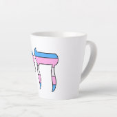 Tasse Latte Drapeau de fierté trans Chai (Angle droit)