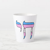 Tasse Latte Drapeau de fierté trans Chai (Devant)