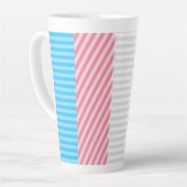Tasse Latte Drapeau de fierté transgenre abstrait (Angle gauche)