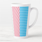 Tasse Latte Drapeau de fierté transgenre abstrait (Droite)