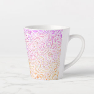 Tasse Latte Drapeau de fierté Trixic Abstrait Bohème Squiggly
