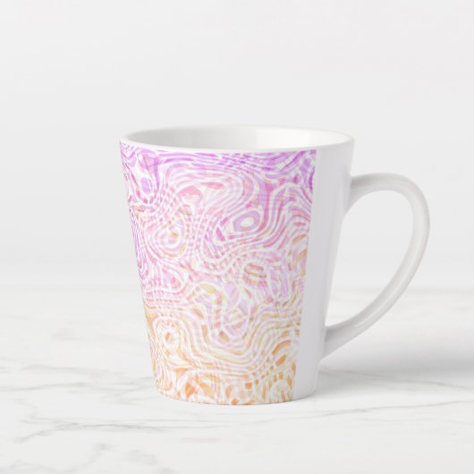 Tasse Latte Drapeau de fierté Trixic Abstrait Bohème Squiggly  (Droite)