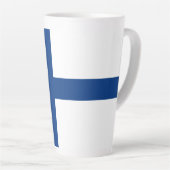 Tasse Latte Drapeau de Finlande (Angle droit)