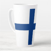 Tasse Latte Drapeau de Finlande (Angle gauche)