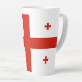 Tasse Latte Drapeau de Géorgie (Angle droit)