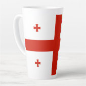Tasse Latte Drapeau de Géorgie (Angle gauche)