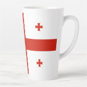 Tasse Latte Drapeau de Géorgie (Droite)