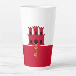Tasse Latte Drapeau de Gibraltar