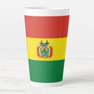 Tasse Latte Drapeau de la Bolivie patriotique latte
