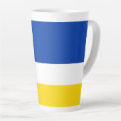Tasse Latte Drapeau de la Buryatia patriotique (Angle droit)