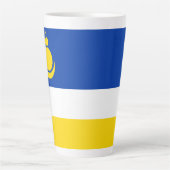 Tasse Latte Drapeau de la Buryatia patriotique (Devant)
