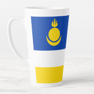 Tasse Latte Drapeau de la Buryatia patriotique