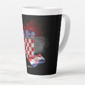 Tasse Latte Drapeau de la Croatie (Angle droit)