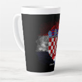 Tasse Latte Drapeau de la Croatie (Angle gauche)