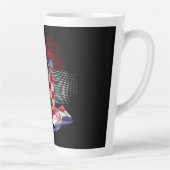 Tasse Latte Drapeau de la Croatie (Droite)
