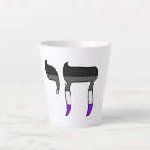 Tasse Latte Drapeau de la fierté Ace Chai (Devant)