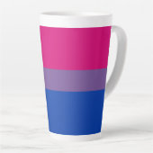 Tasse Latte Drapeau de la fierté bisexuelle (Angle droit)