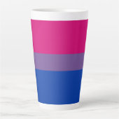 Tasse Latte Drapeau de la fierté bisexuelle (Devant)
