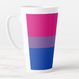 Tasse Latte Drapeau de la fierté bisexuelle