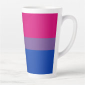 Tasse Latte Drapeau de la fierté bisexuelle (Droite)