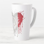 Tasse Latte Drapeau de la France amour (Angle droit)