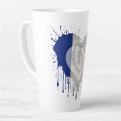 Tasse Latte Drapeau de la France amour (Angle gauche)