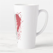 Tasse Latte Drapeau de la France amour (Droite)