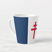 Tasse Latte Drapeau de la France libre (Angle gauche)