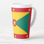Tasse Latte Drapeau de la Grenade (Angle droit)