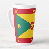Tasse Latte Drapeau de la Grenade (Angle gauche)