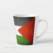 Tasse Latte Drapeau de la Palestine de Grunge (Droite)
