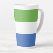 Tasse Latte drapeau de la Sierra Leone (Angle droit)