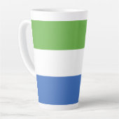 Tasse Latte drapeau de la Sierra Leone (Angle gauche)