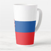 Tasse Latte Drapeau de la Slovaquie (Angle droit)