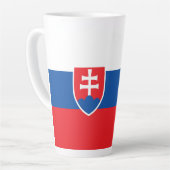 Tasse Latte Drapeau de la Slovaquie (Angle gauche)