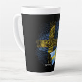 Tasse Latte Drapeau de la Suède (Angle gauche)