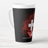 Tasse Latte drapeau de la Suisse (Angle gauche)