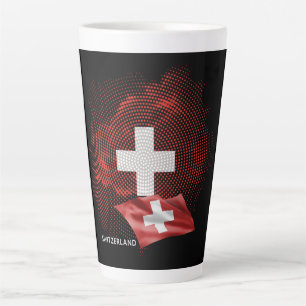 Tasse Latte drapeau de la Suisse