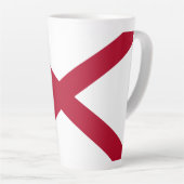 Tasse Latte Drapeau de l'Alabama (Angle droit)