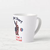 Tasse Latte Drapeau de lapin Amérique (Angle droit)