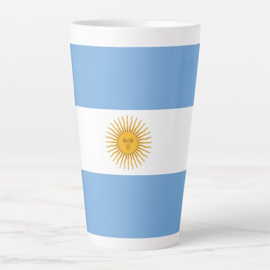 Tasse Latte Drapeau de l'Argentine (Devant)