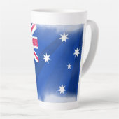 Tasse Latte Drapeau de l'Australie artistique (Angle droit)